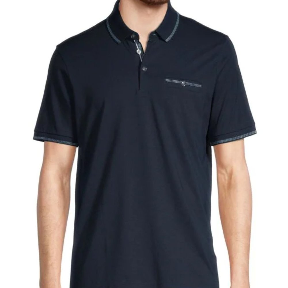 Ted Baker London Men's Navy Polo with Contrast Trim